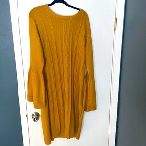 Mustard sweater dress